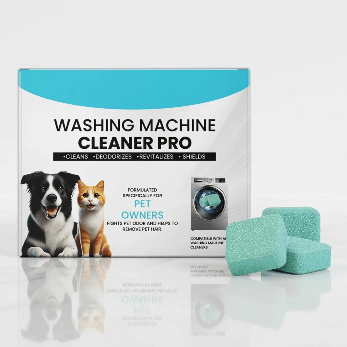 Washing Machine Cleaner Tablets | Deep-Cleaning & Pet Odor Removal