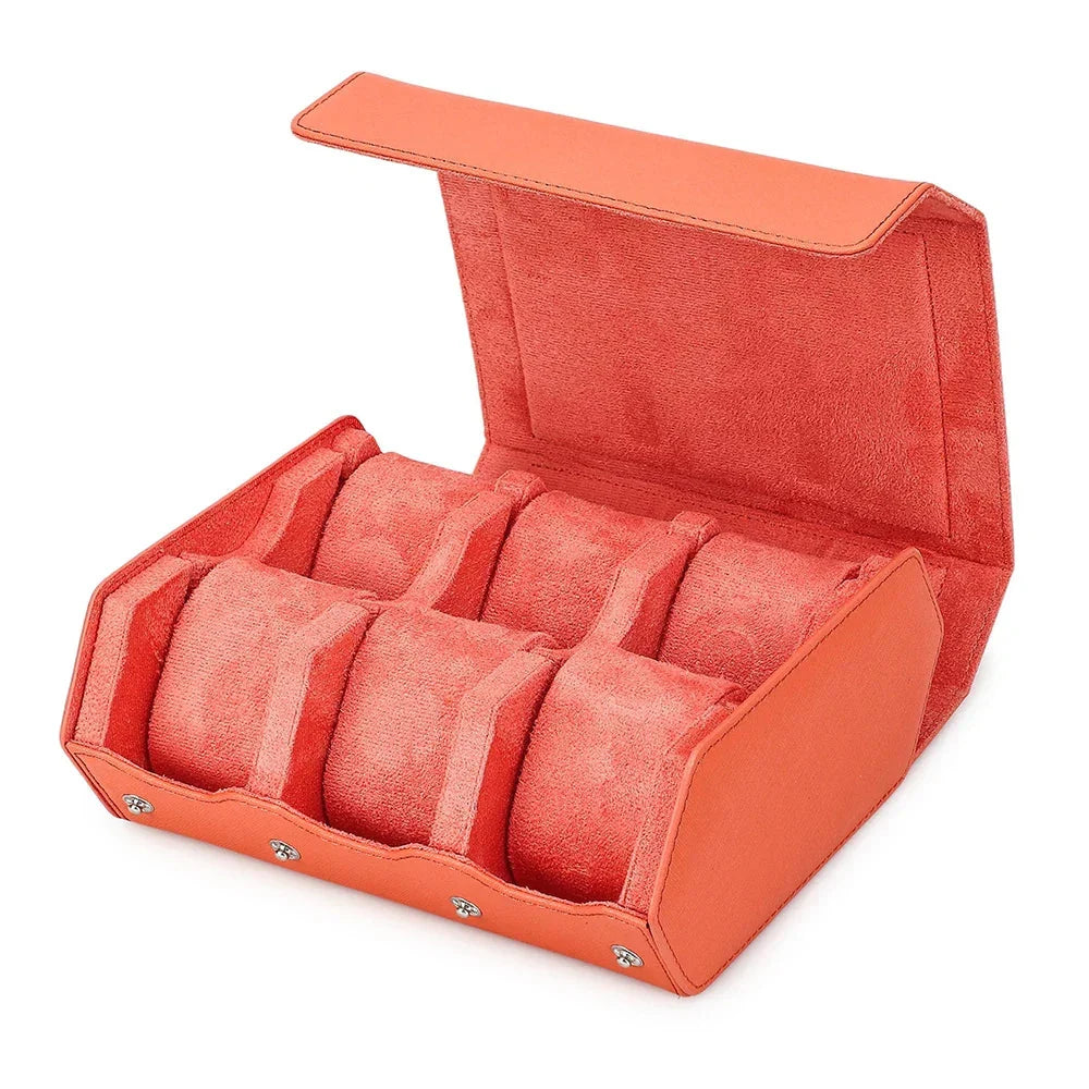 Watch Case | Genuine Leather & Cushioned Slots | 6 or 8 Slots