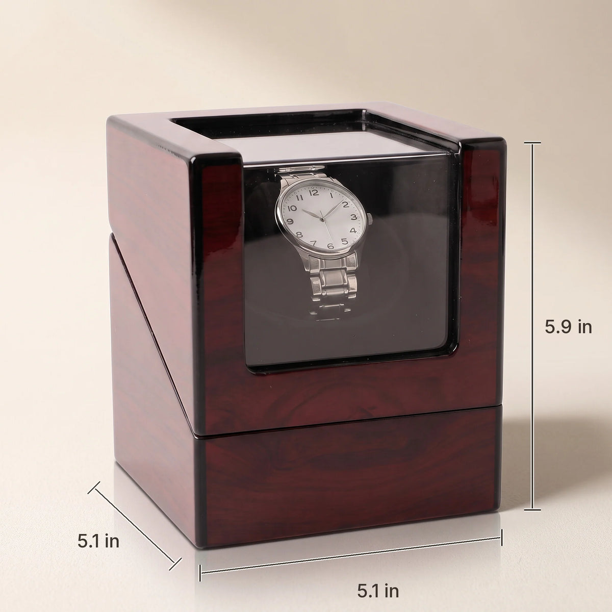Watch Winder | Quiet Running & Clear Display Window | Single Watch