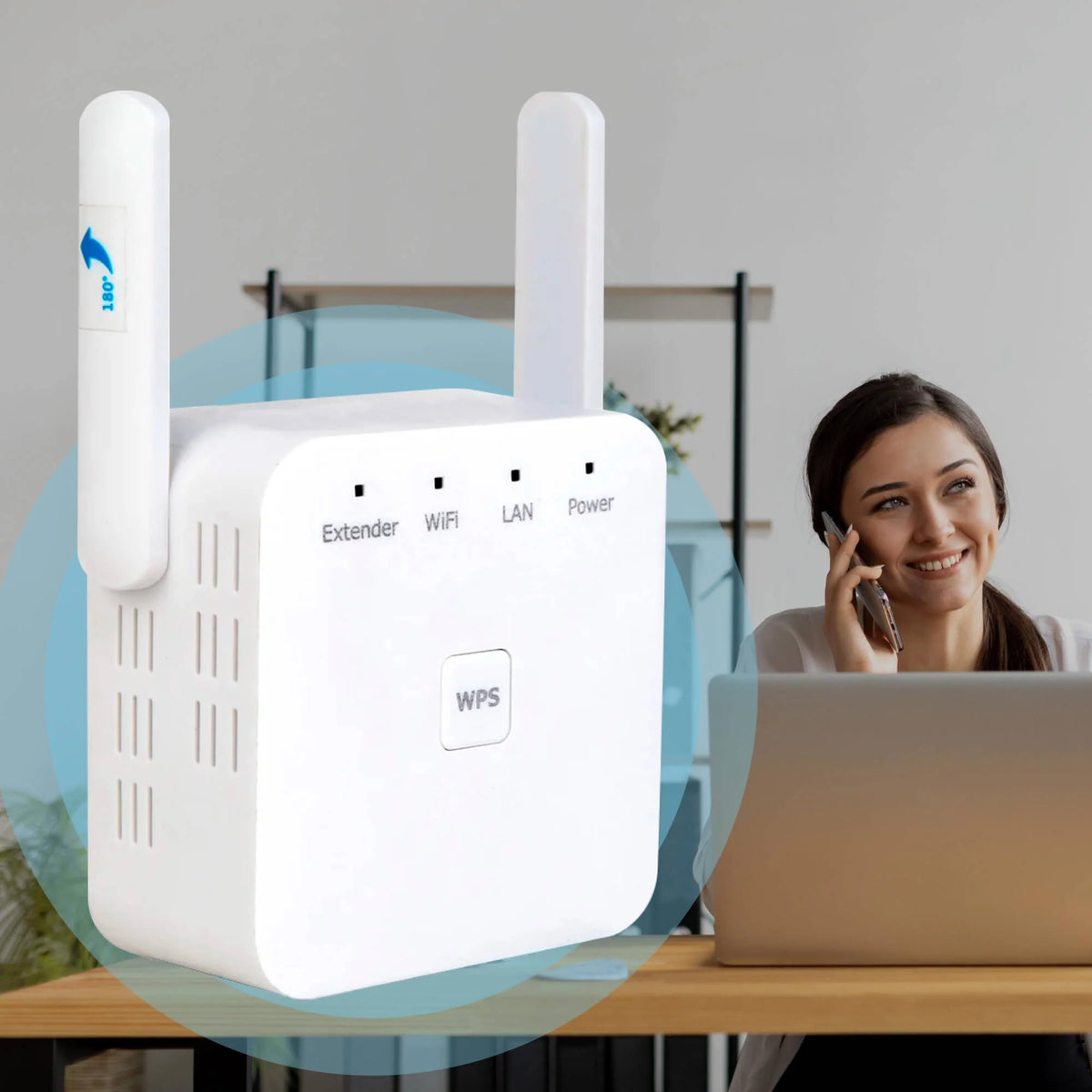 WiFi Range Extender | Dual-Band & Plug-and-Play | Up To 300 m Coverage