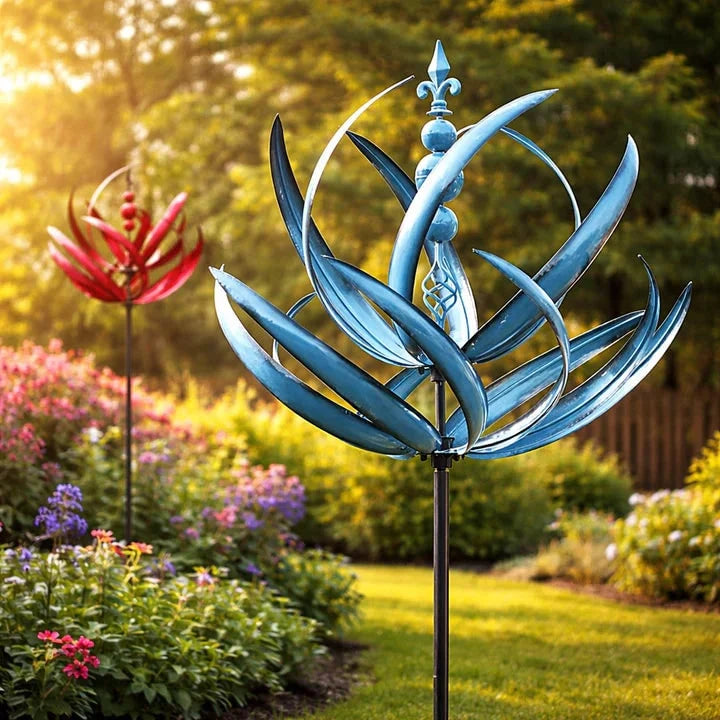 Wind Spinner | 360° Rotating Lotus Design | Weather-Resistant Finish