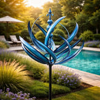Wind Spinner | 360° Rotating Lotus Design | Weather-Resistant Finish