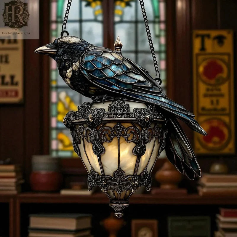 Window & Wall Decoration | Acrylic Gothic Raven Motif | Indoor