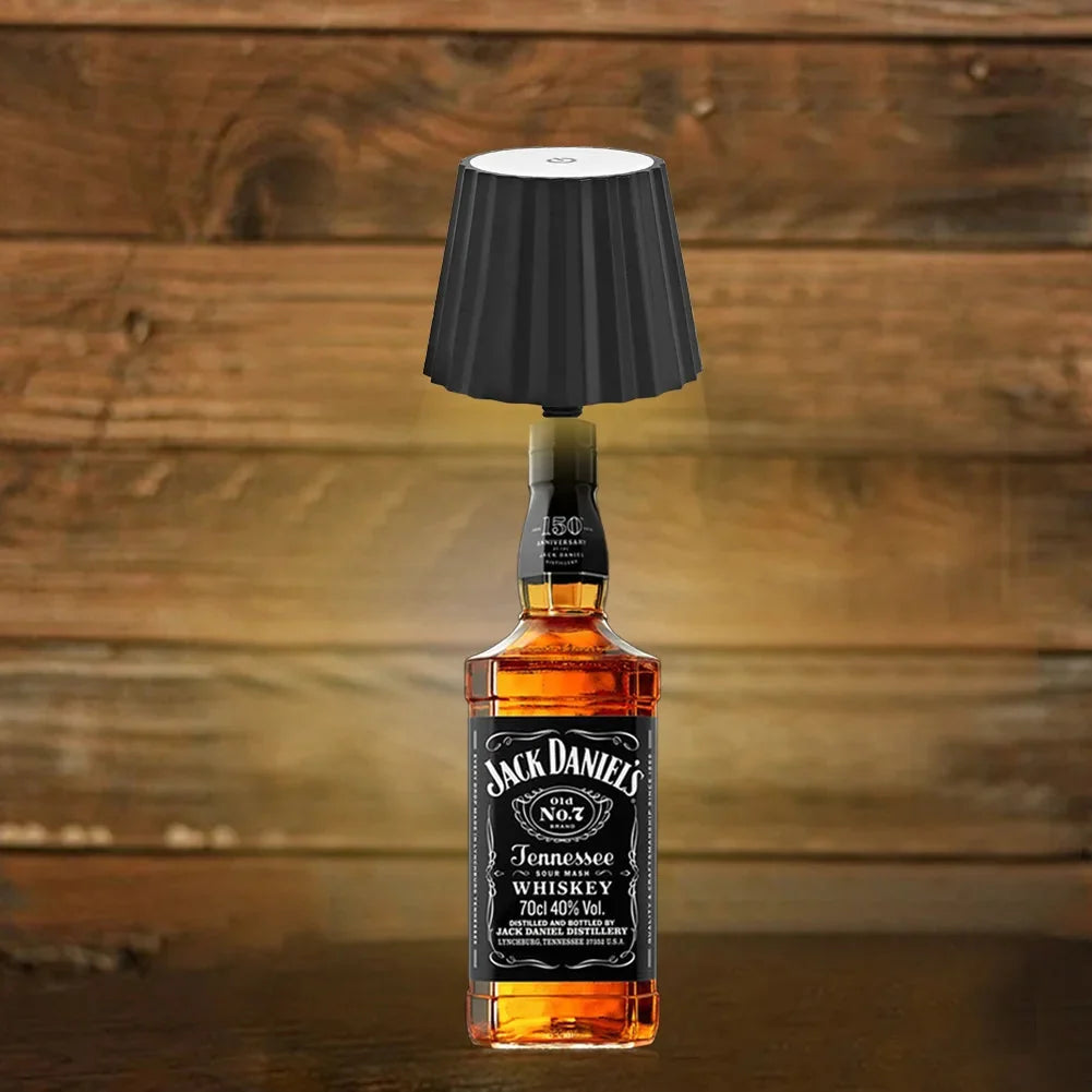 Wine Bottle Lamp | Touch-Dimmable & USB-C Rechargeable