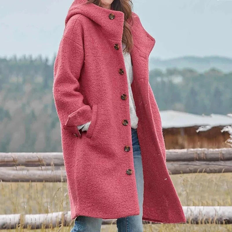 Winter Coat | Warm Polyester Blend & Detachable Hood | Deep Pockets