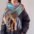 Winter Scarf | Soft Thick-Knit Ombré With Fringe