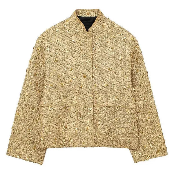 Women's Aviator Jacket | Sequin Finish | Polyester