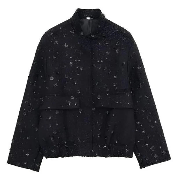 Women's Aviator Jacket | Sequin Finish | Polyester