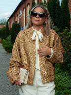 Women's Aviator Jacket | Sequin Finish | Polyester
