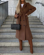 Women's Coat | Double-Breasted & Classic Lapels
