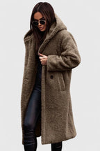 Women's Coat | Teddy Fleece & Oversized Cocoon | Extra Long