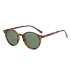 Women's Sunglasses | Polarized & UV400 | Round Leopard Frame