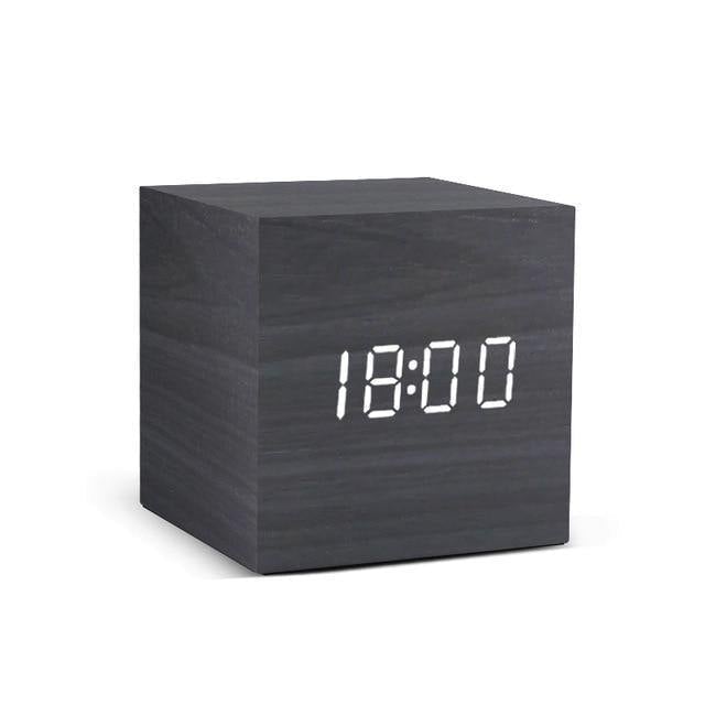 Alarm Clock | Natural Wood & LED Display | USB Powered