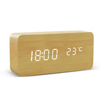 Alarm Clock | Natural Wood & LED Display | USB Powered