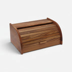 Bread Box | Solid Wood & Flat Lid | Open Interior
