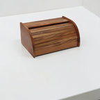 Bread Box | Solid Wood & Flat Lid | Open Interior