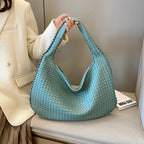 Woven Shoulder Bag | Durable & Spacious | Multiple Interior Pockets